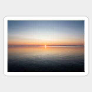 Calm serene sunrise lake scenery Sticker